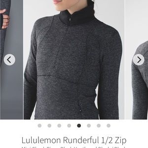Lululemon Half zip heathered black